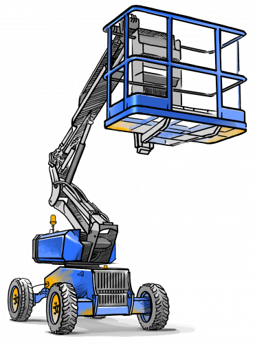 Articulated boom lifts
