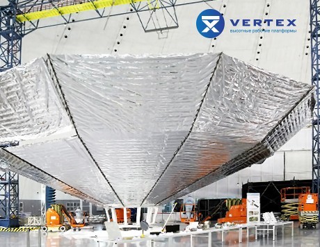 Very close to the space: 18 units of VERTEX lifting equipment are working at the satellites production