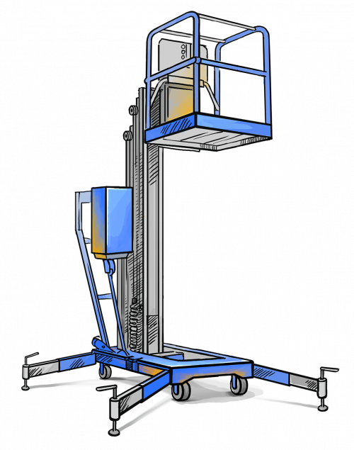 Non self-propelled vertical mast lifts
