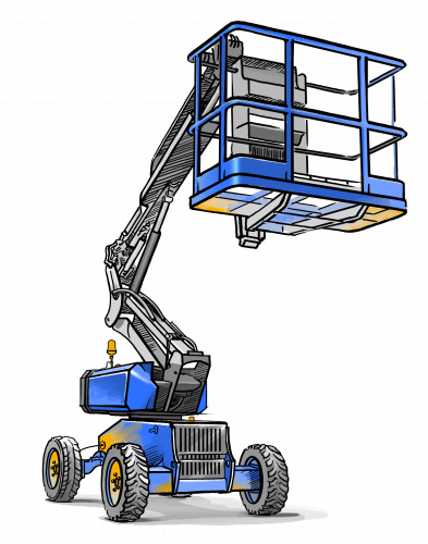 Articulated boom lifts