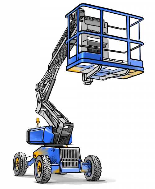 Articulated boom lifts