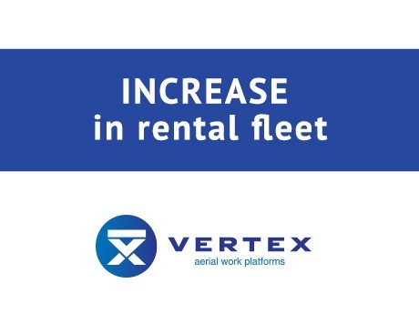 Development according to the plan: Vertex rental fleet has been replenished with the first large batch of JLG equipment